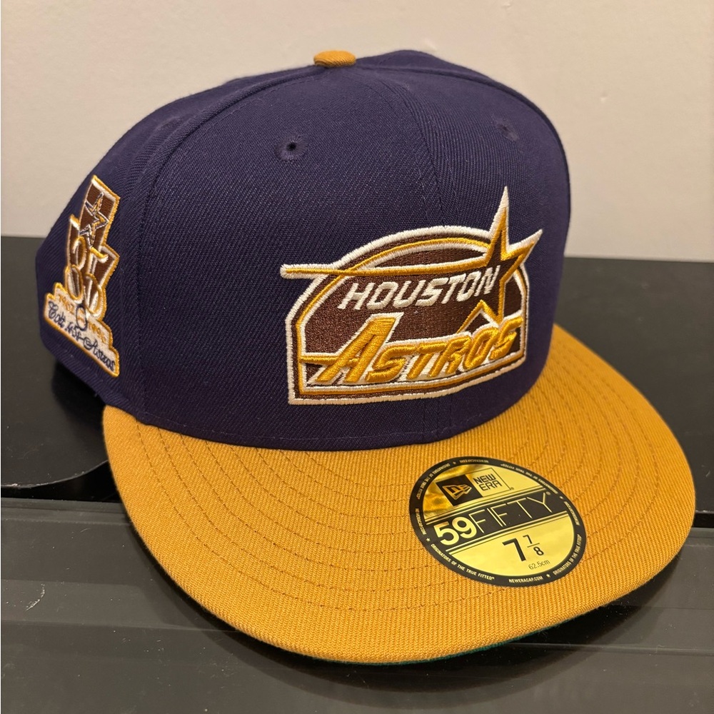 New Era MLB Houston Astros 35th Anniversary 59FIFTY Fitted Hat Purple/Mustard
